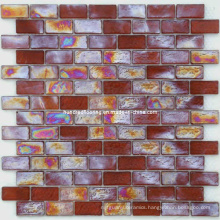 Strip Iridescent Mosaic Glass Mosaic (HGM320)